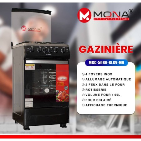 Cuisinière 4 foyers INOX marque MONA MONA 1 - hascor 