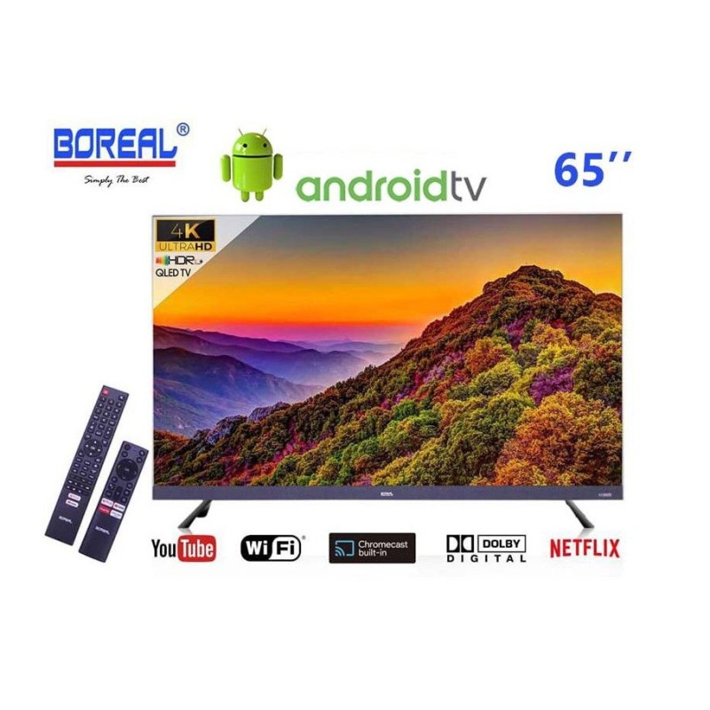 Deska Smart TV 65 Pouces - Ultra HD - Noir - Garantie 12 Mois