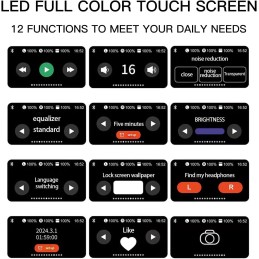 ANC/ENC Double Dark Noise Reduction Commande tactile